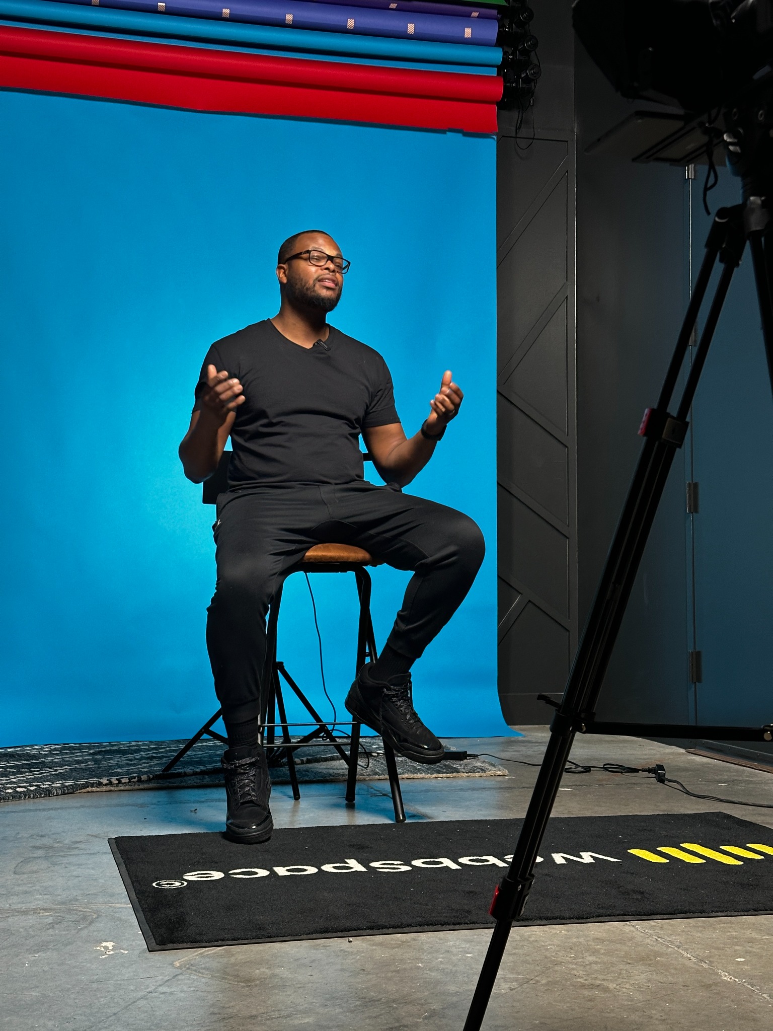 Dr. Antonio Webb filming with Video4Doctors in the studio